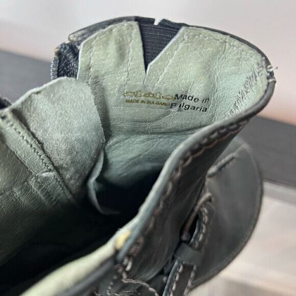 Josef Seibel Women’s Size 38 Spirit of Nature Dark Grey Leather Moto Style Boot - Picture 10 of 15